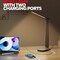 LED Desk Lamp Dimmable Desk Light with USB A+C Dual Charging Port Eye-Caring Foldable Table Lamp with 4 Color Modes for Home Office Bedroom Reading Study Work